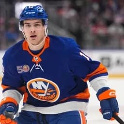 Chris Dare with Mat Barzal, NY Islanders Center